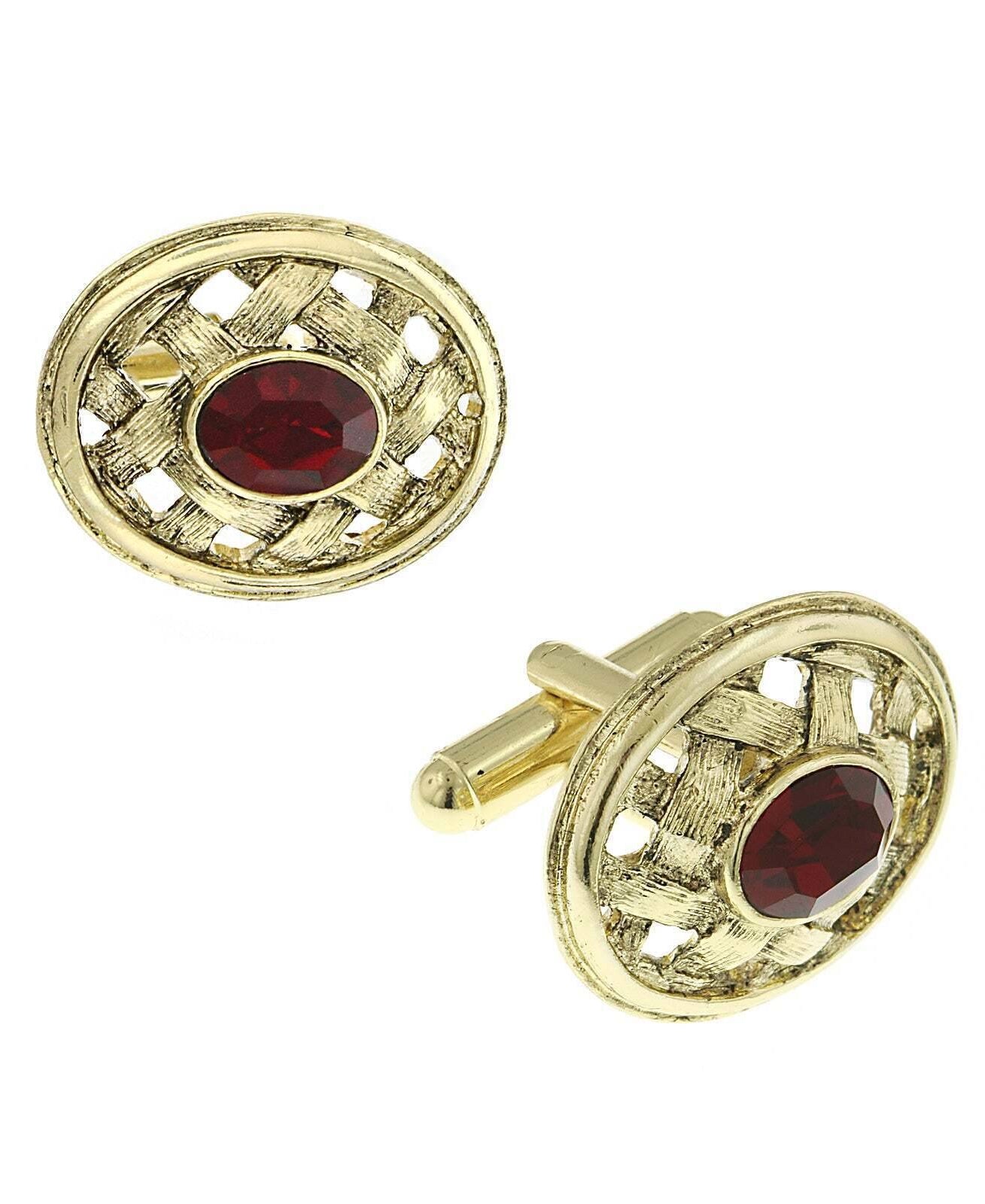 1928 Jewelry Lattice Crystal Cufflinks