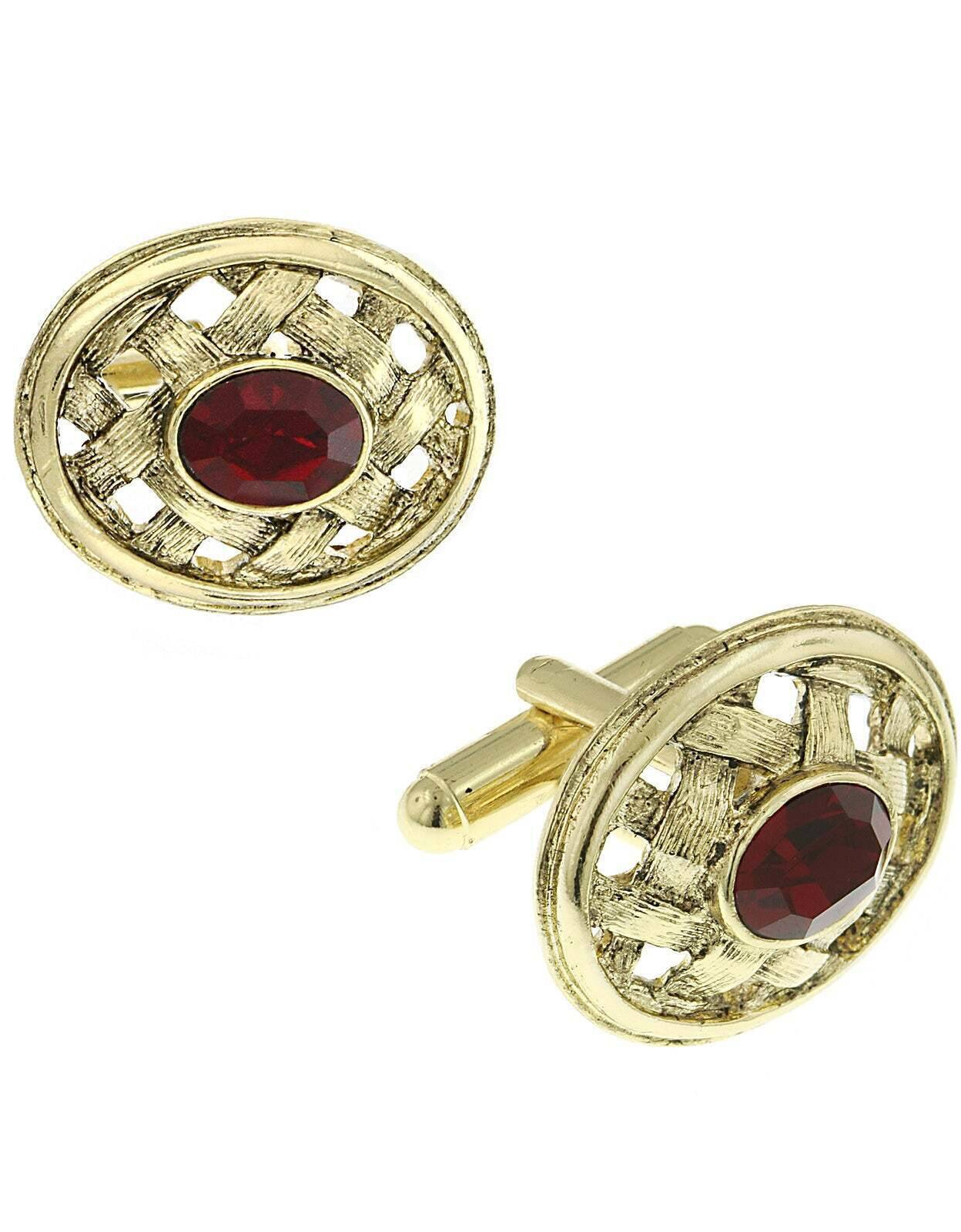 1928 Jewelry Lattice Crystal Cufflinks