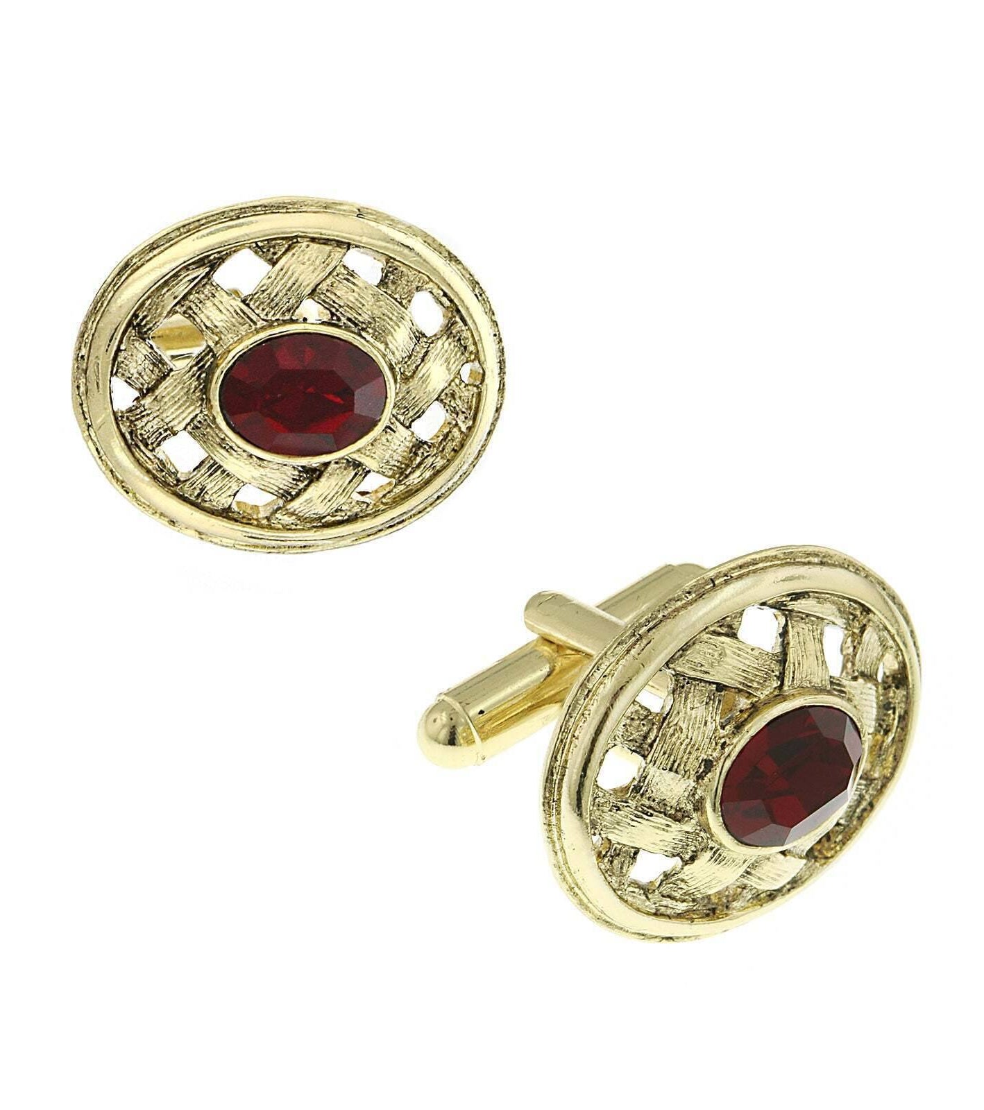 1928 Jewelry Lattice Crystal Cufflinks