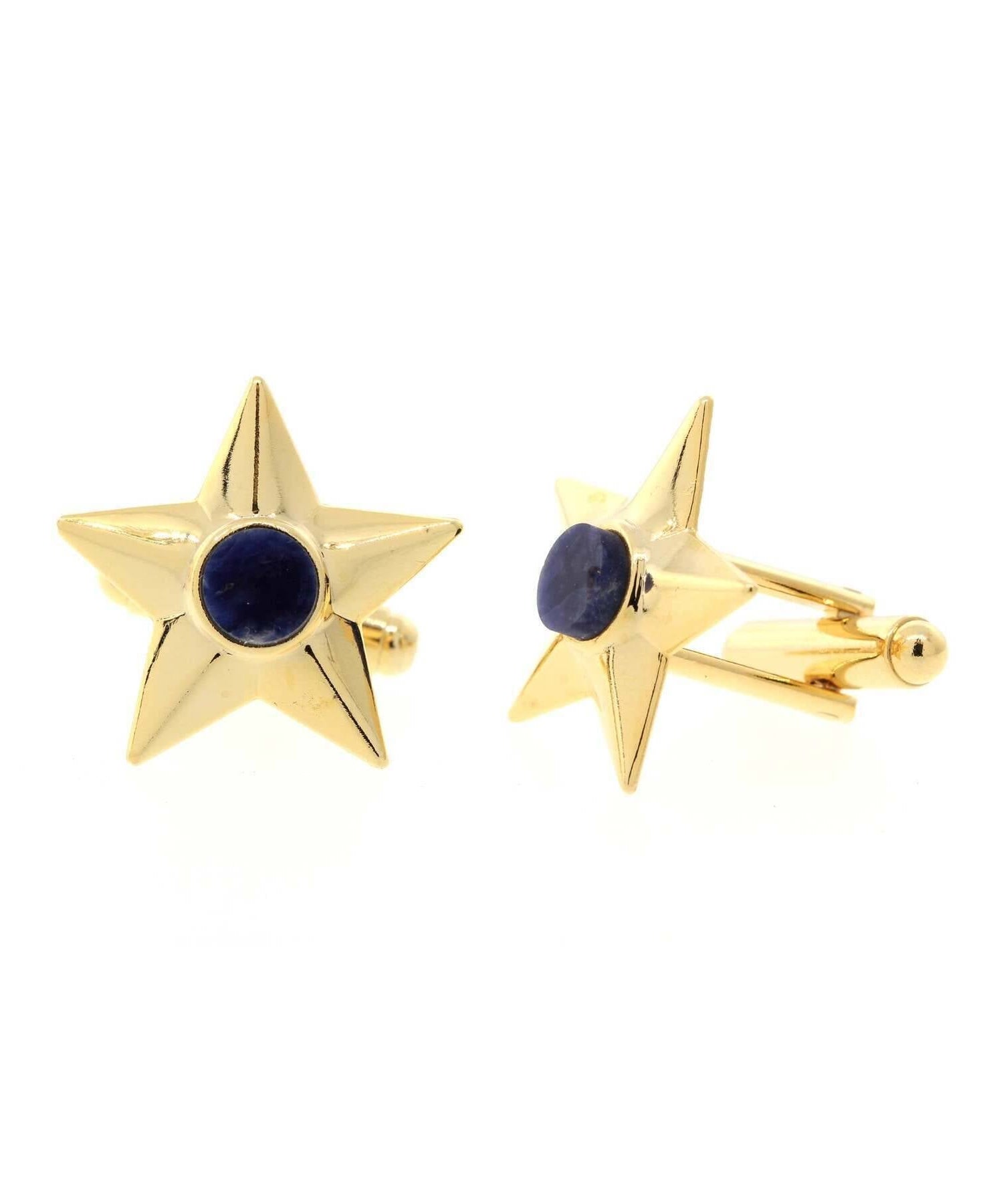 1928 Jewelry Semi Precious Gemstone Star Cufflinks