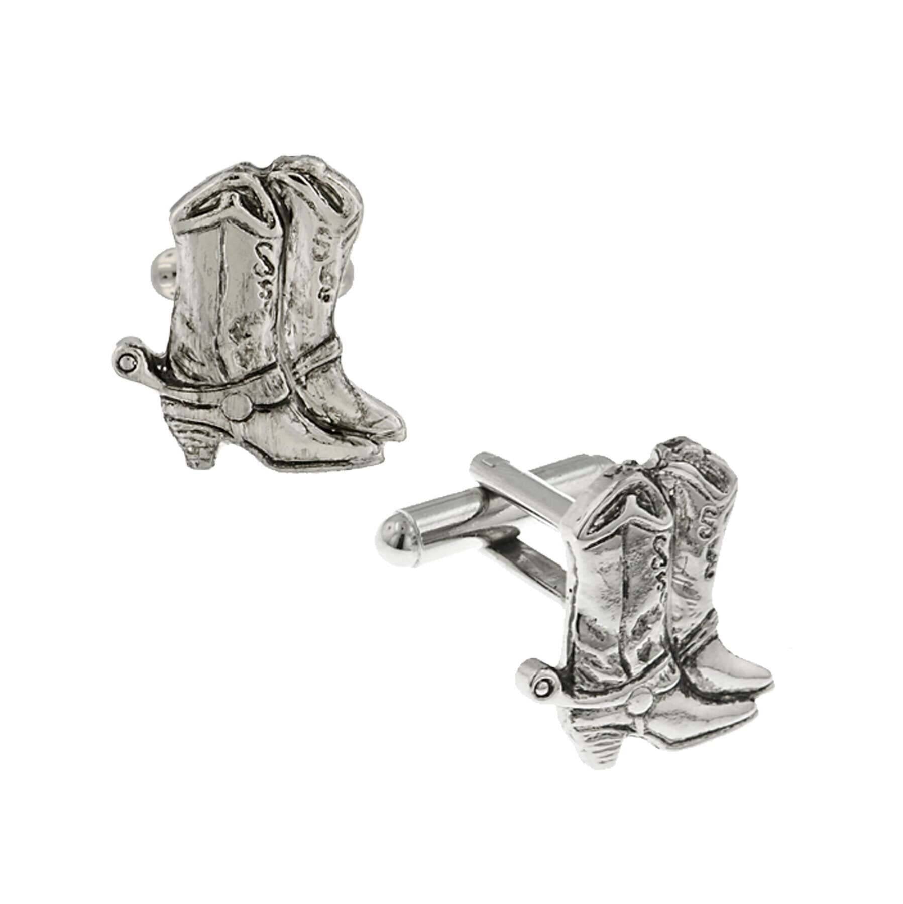 1928 Jewelry Old West Cowboy Boots Cufflinks