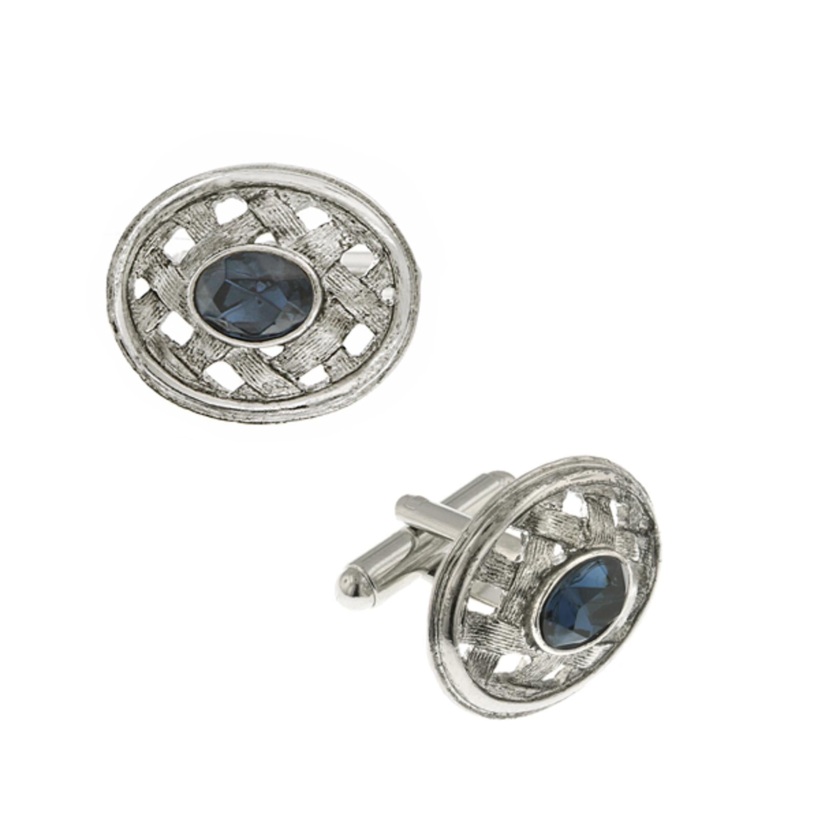 1928 Jewelry Lattice Crystal Cufflinks
