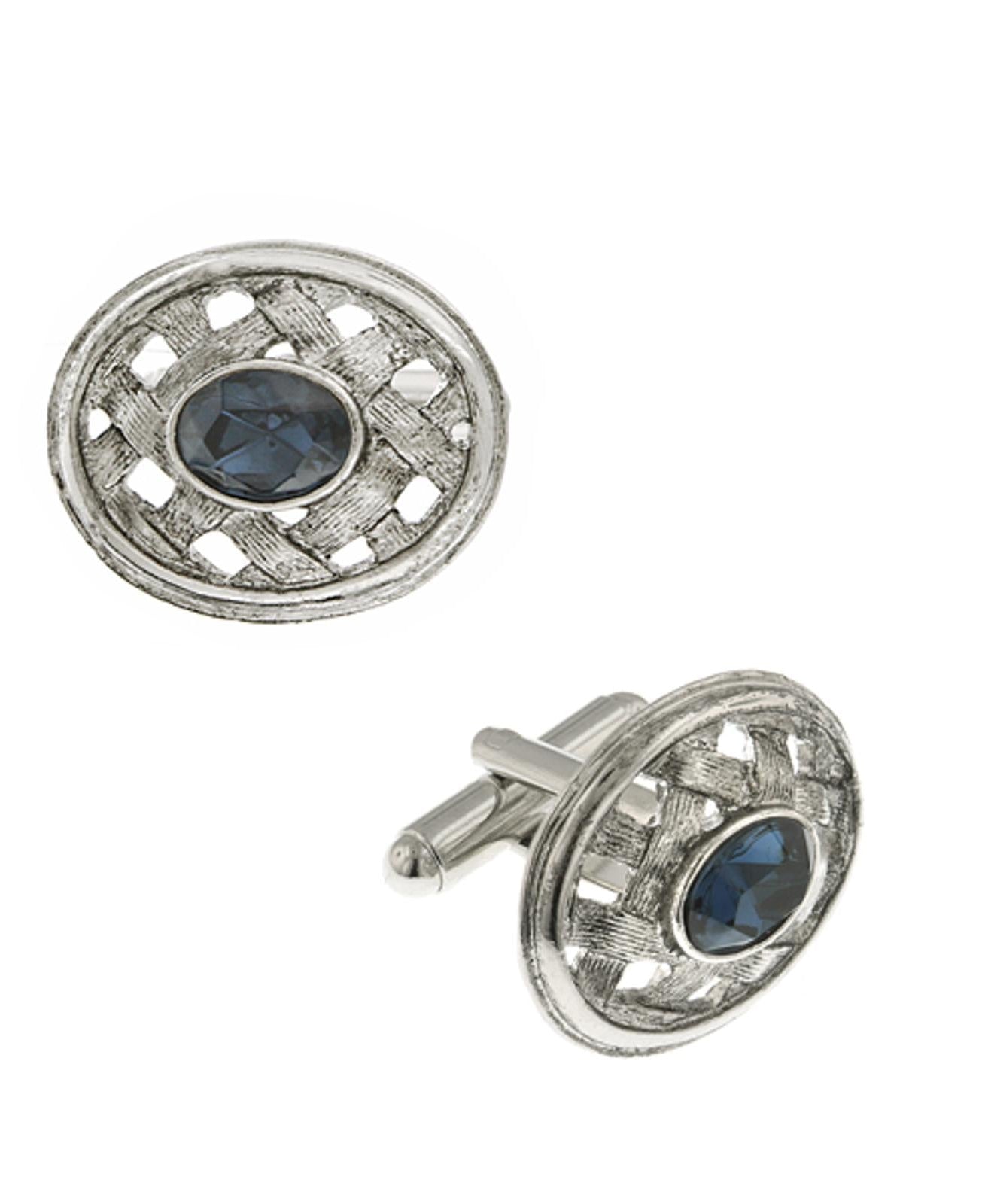 1928 Jewelry Lattice Crystal Cufflinks
