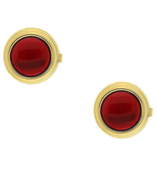 1928 Jewelry CUFF IT!¨ Cufflinks Blue Enamel Transparency Button Cover