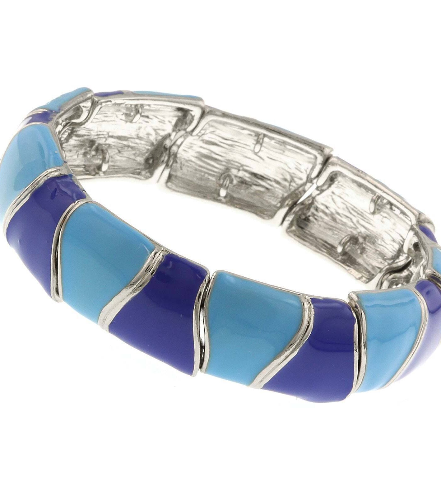 2028 Jewelry Wave Hand Enameled Stretch Bracelet