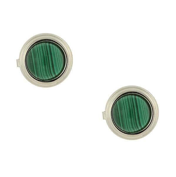 1928 Jewelry CUFF IT!¨ Cufflinks Genuine Gemstone Round Button Covers