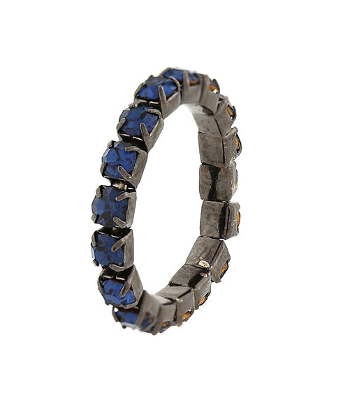 1928 Jewelry Single Row Crystal Stretch Ring