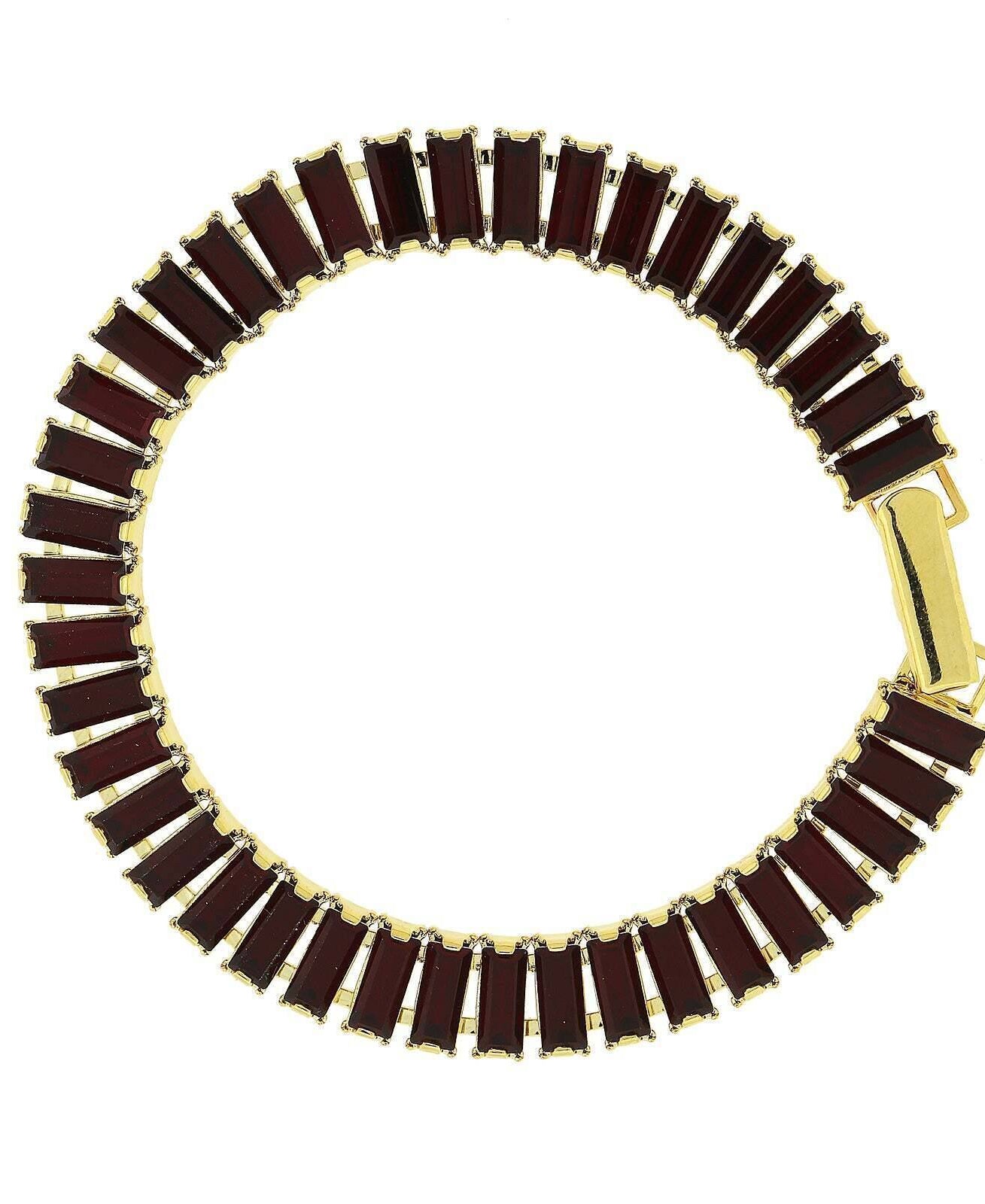 1928 Jewelry Austrian Crystal Baguette Link Bracelet