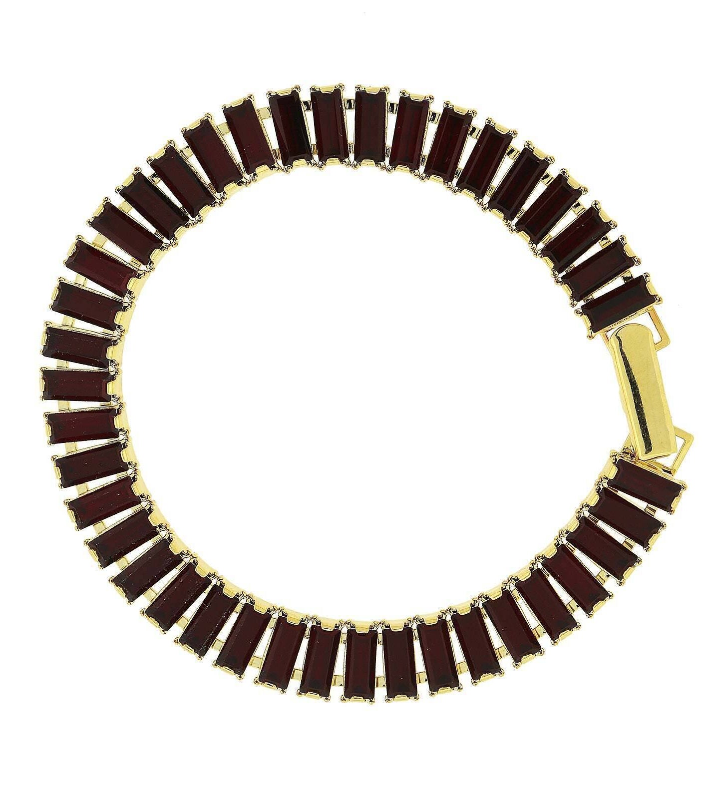 1928 Jewelry Austrian Crystal Baguette Link Bracelet