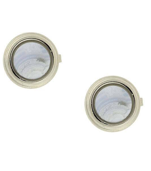 1928 Jewelry CUFF IT!¨ Cufflinks Genuine Gemstone Round Button Covers