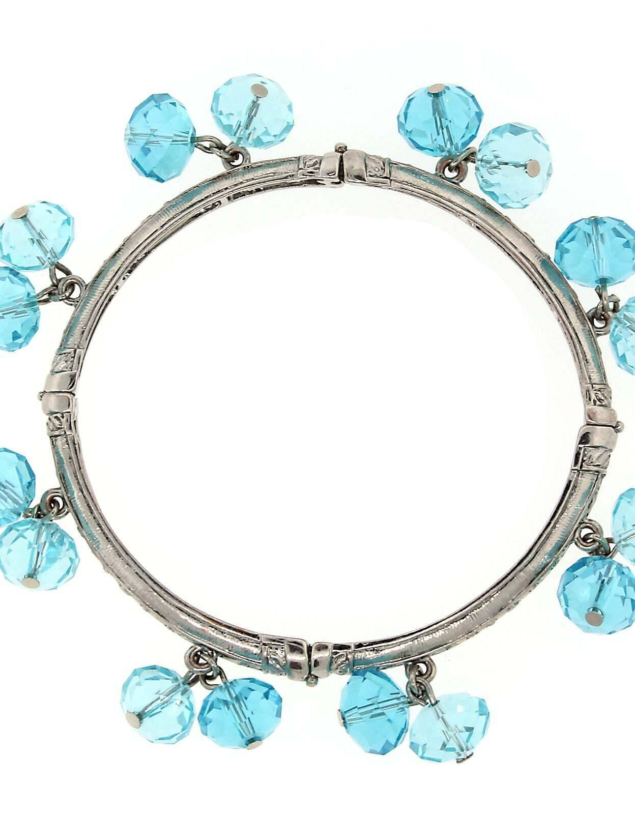 1928 Jewelry Light & Dark Glass Crystal Stretch Stacking Bangle Bracelet