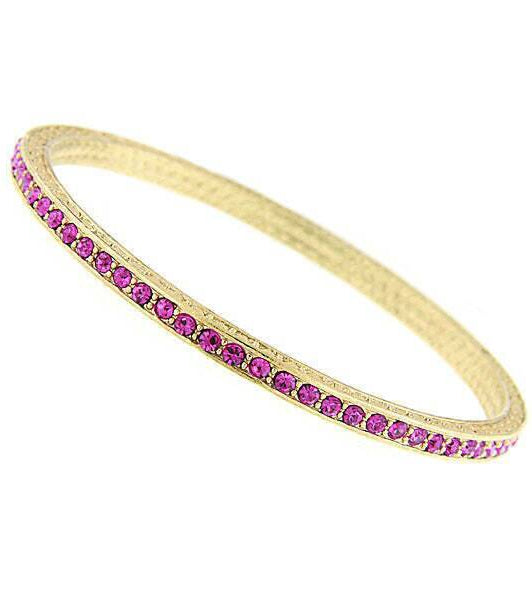 1928 Jewelry Fuchsia Austrian Crystal Bangle Bracelet