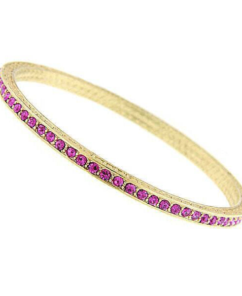 1928 Jewelry Fuchsia Austrian Crystal Bangle Bracelet