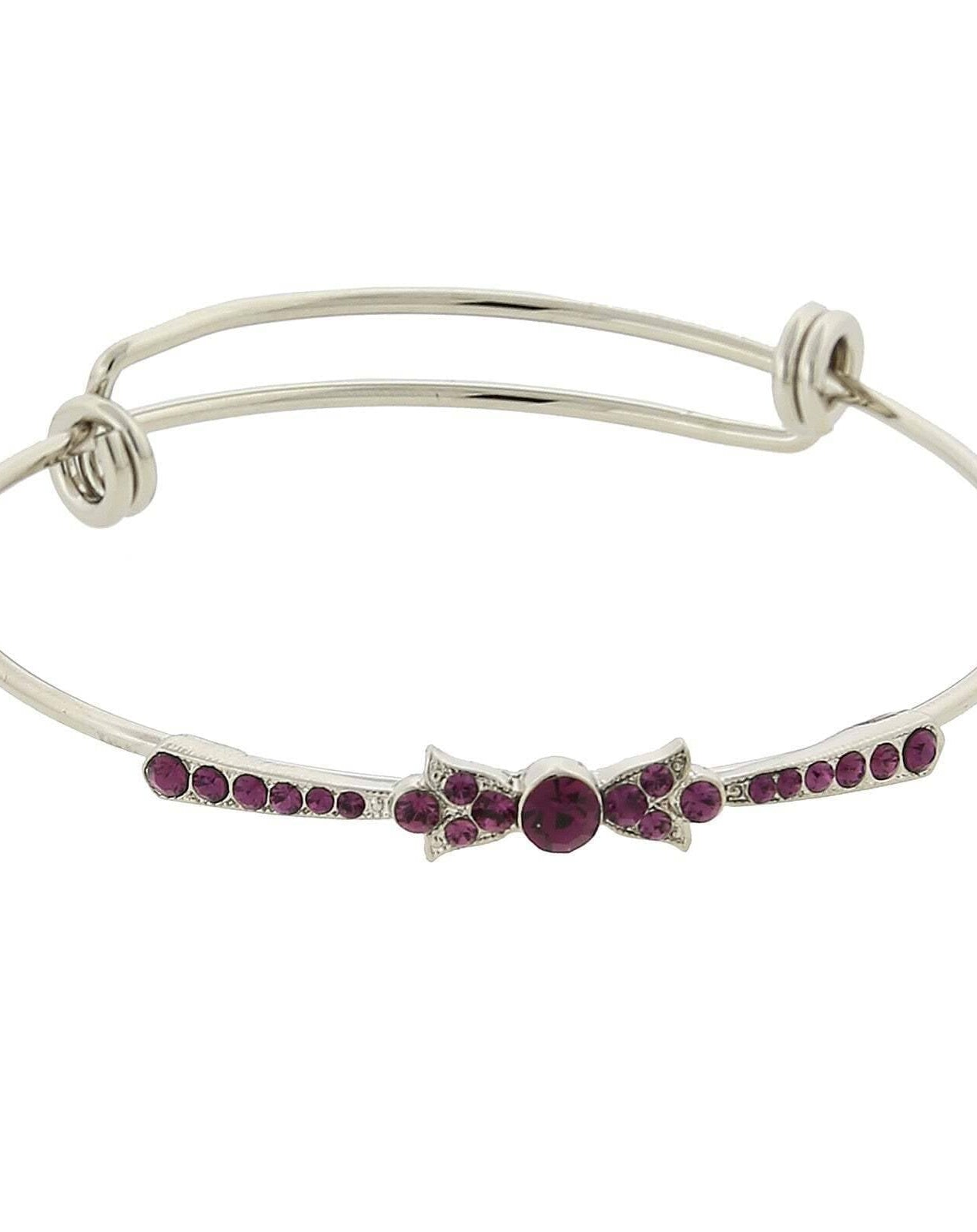 1928 Jewelry Clear Crystal Wire Bangle Bracelet