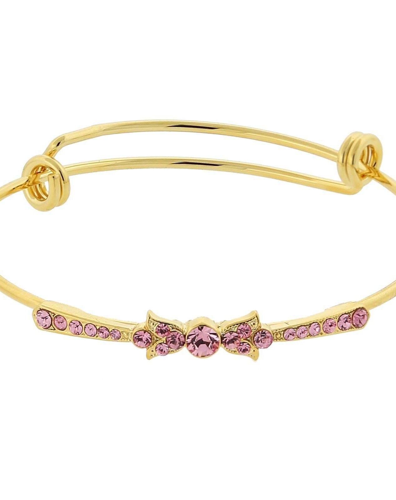 1928 Jewelry Crystal Expandable Wire Bangle Bracelet