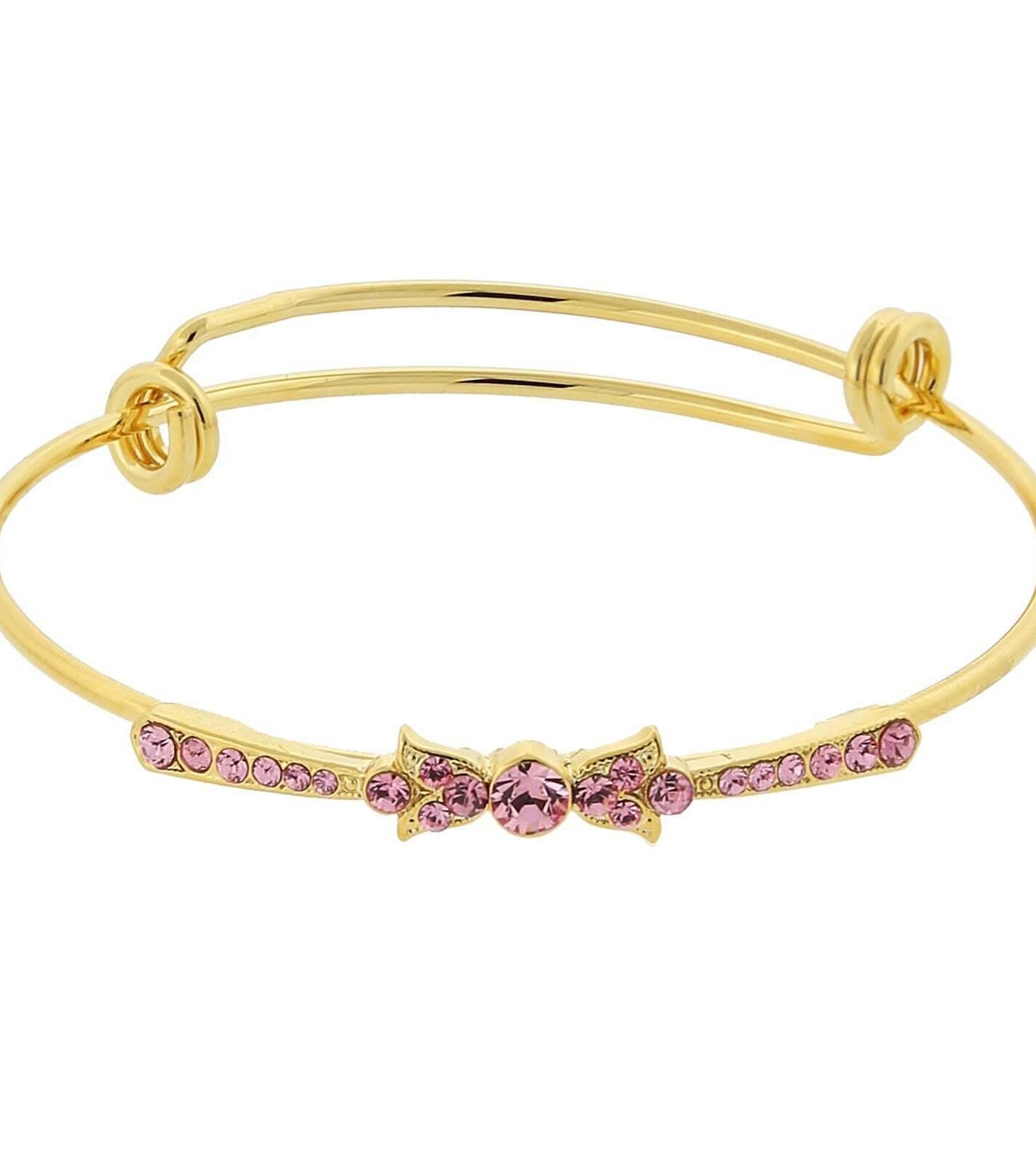 1928 Jewelry Crystal Expandable Wire Bangle Bracelet