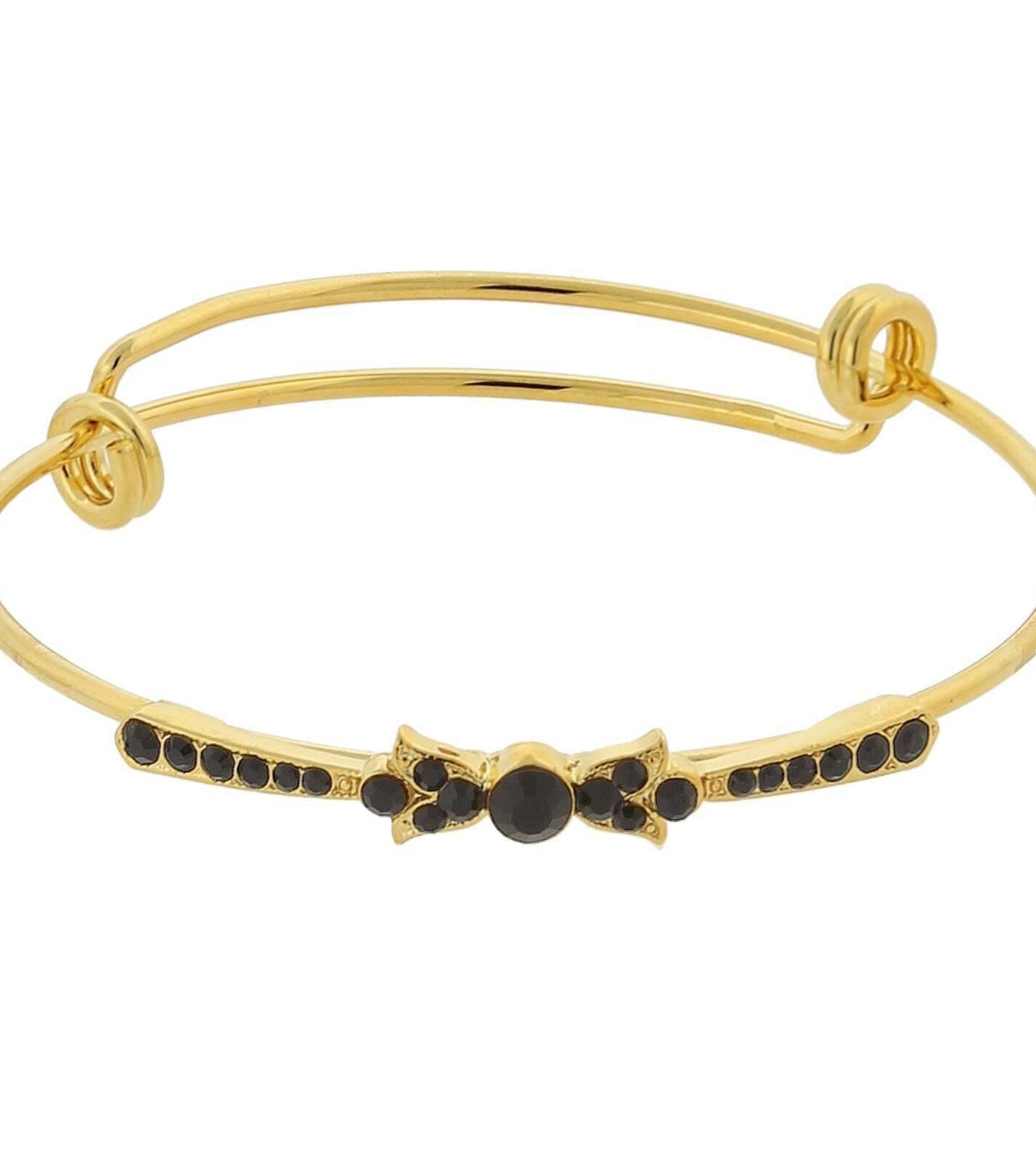 1928 Jewelry Crystal Expandable Wire Bangle Bracelet