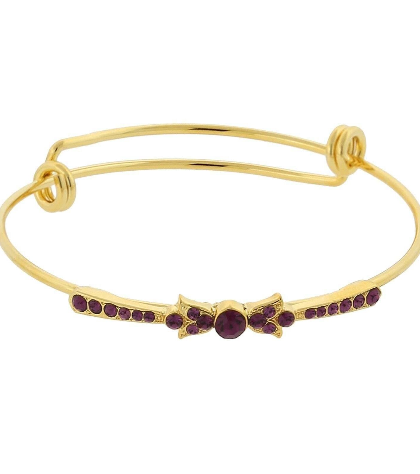 1928 Jewelry Crystal Expandable Wire Bangle Bracelet