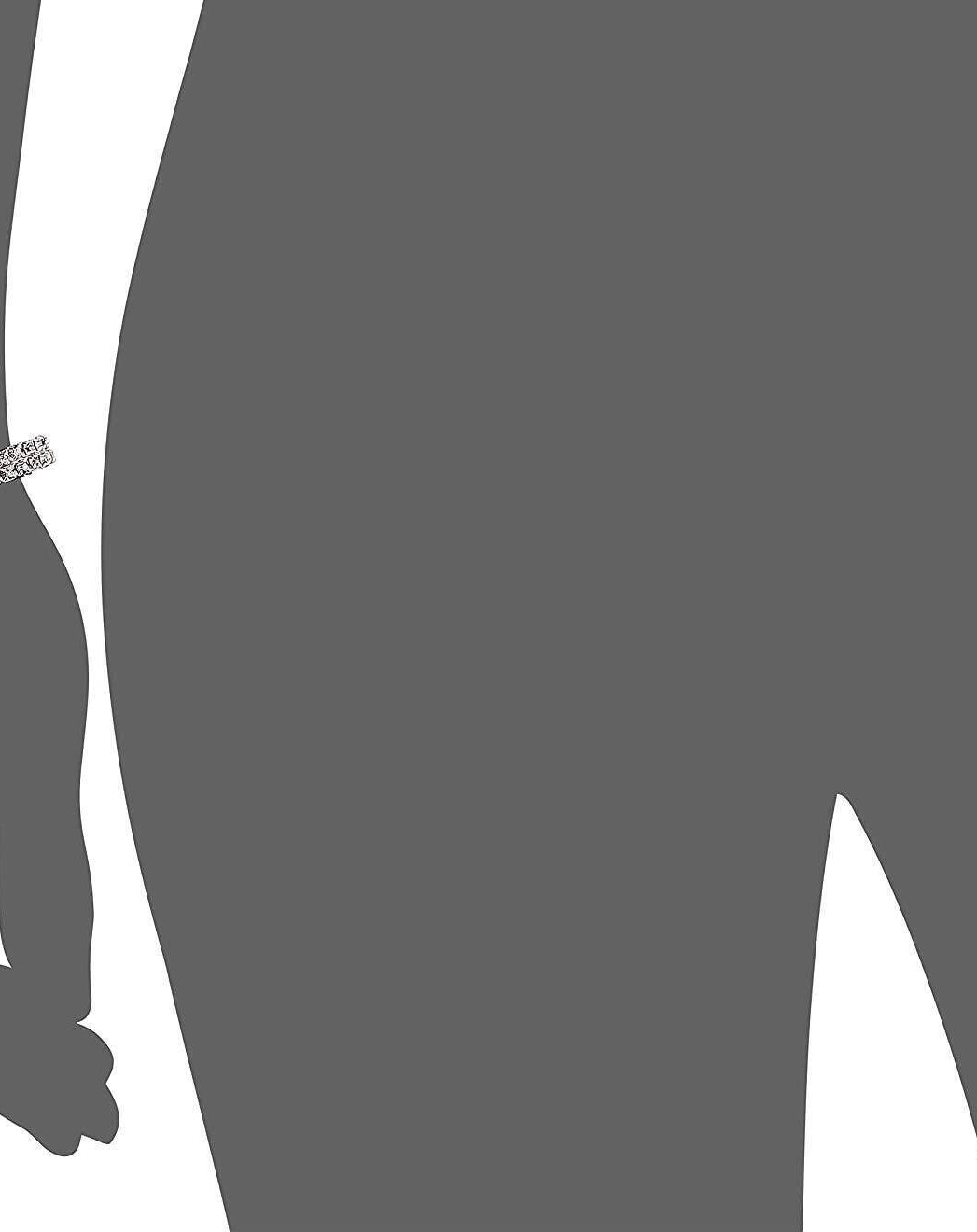 1928 Jewelry Clear Crystal 2-Row Rhinestone Stretch Bracelet