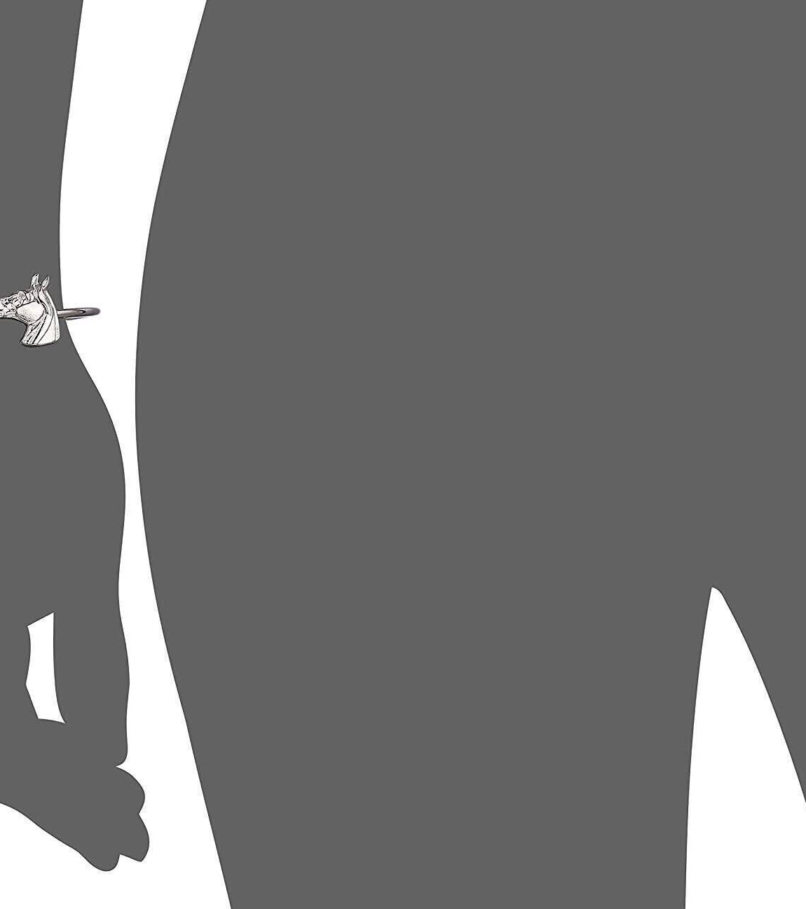 1928 Jewelry Clear Crystal And Horse Accent Hinge Bracelet