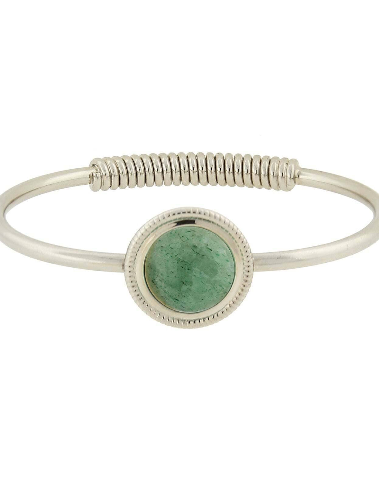 1928 Jewelry Gemstone Spring Hinge Bracelet