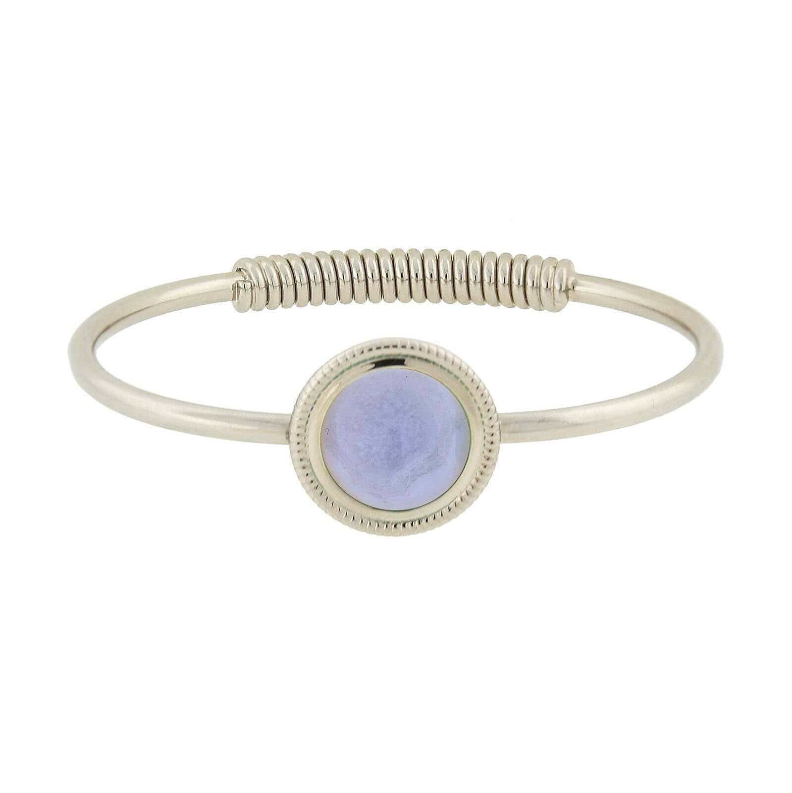 1928 Jewelry Gemstone Spring Hinge Bracelet