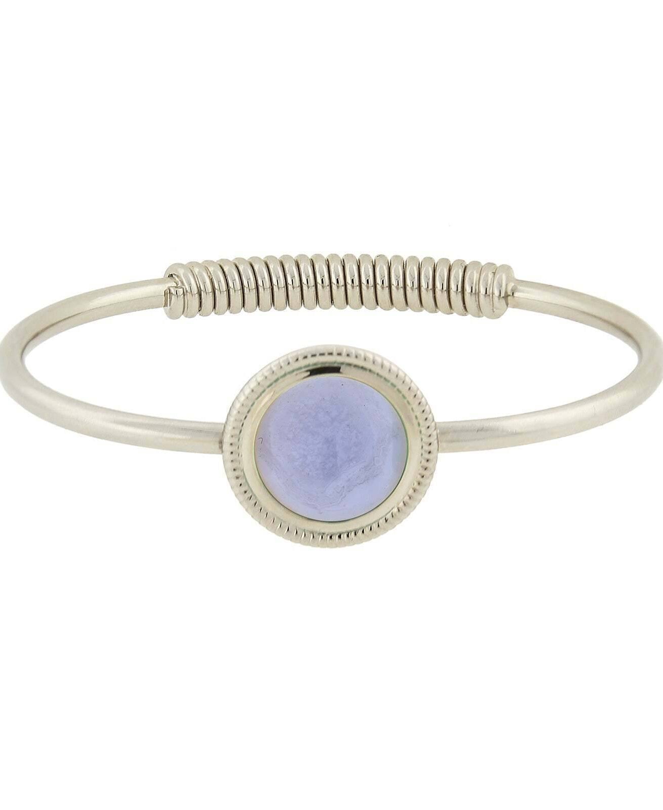 1928 Jewelry Gemstone Spring Hinge Bracelet