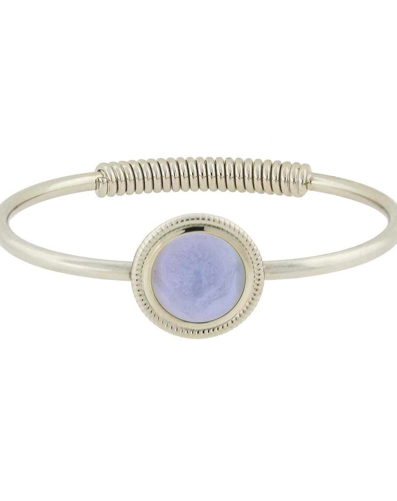 1928 Jewelry Gemstone Spring Hinge Bracelet