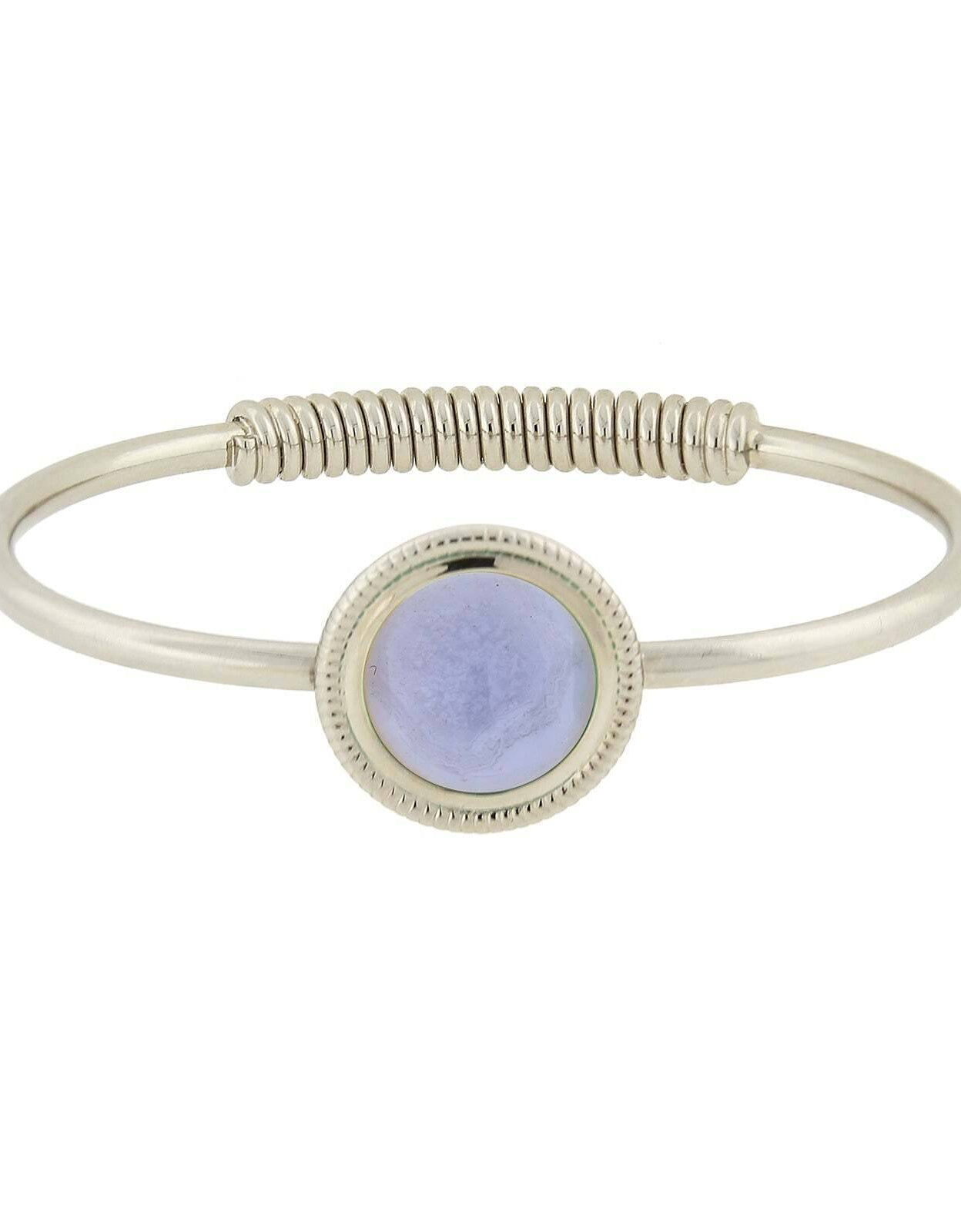 1928 Jewelry Gemstone Spring Hinge Bracelet