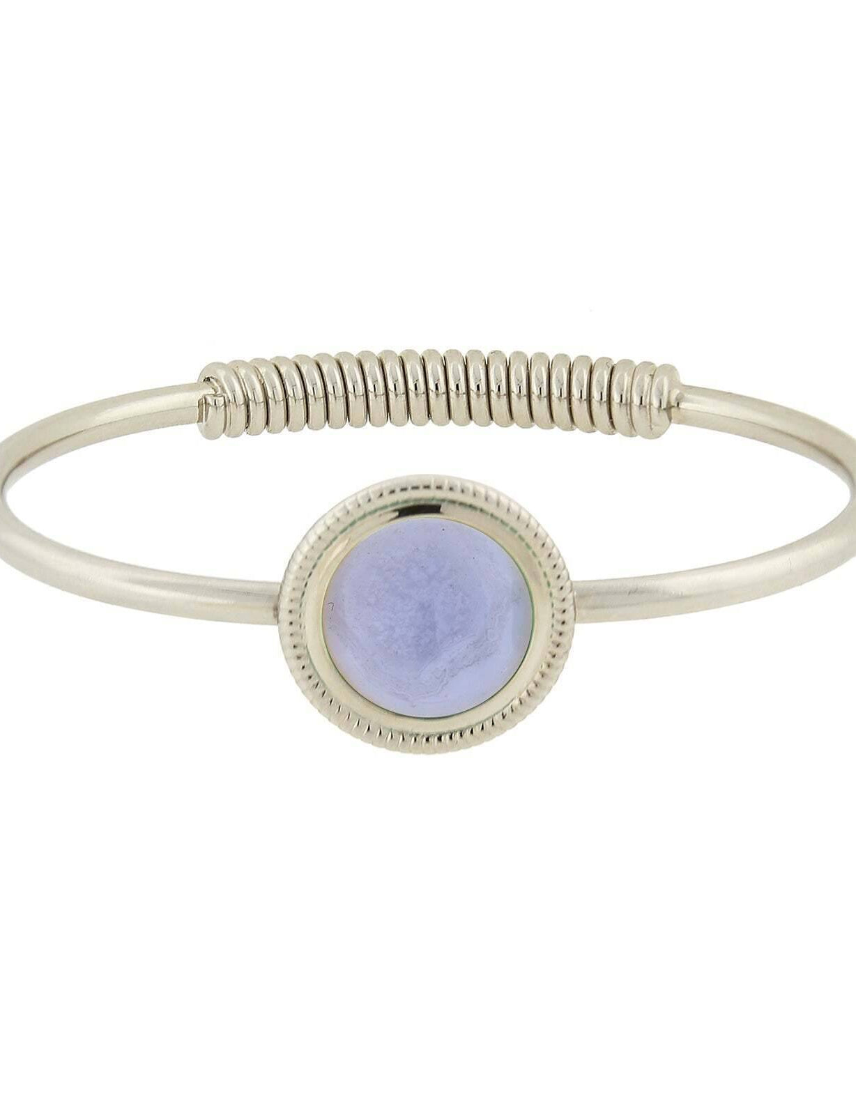 1928 Jewelry Gemstone Spring Hinge Bracelet