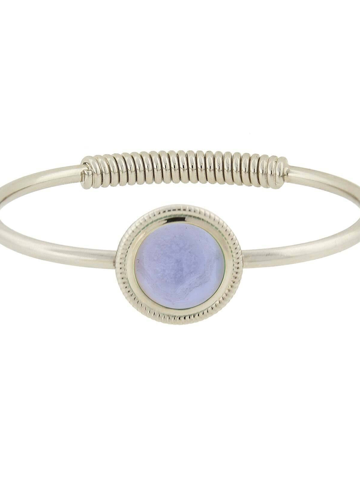 1928 Jewelry Gemstone Spring Hinge Bracelet