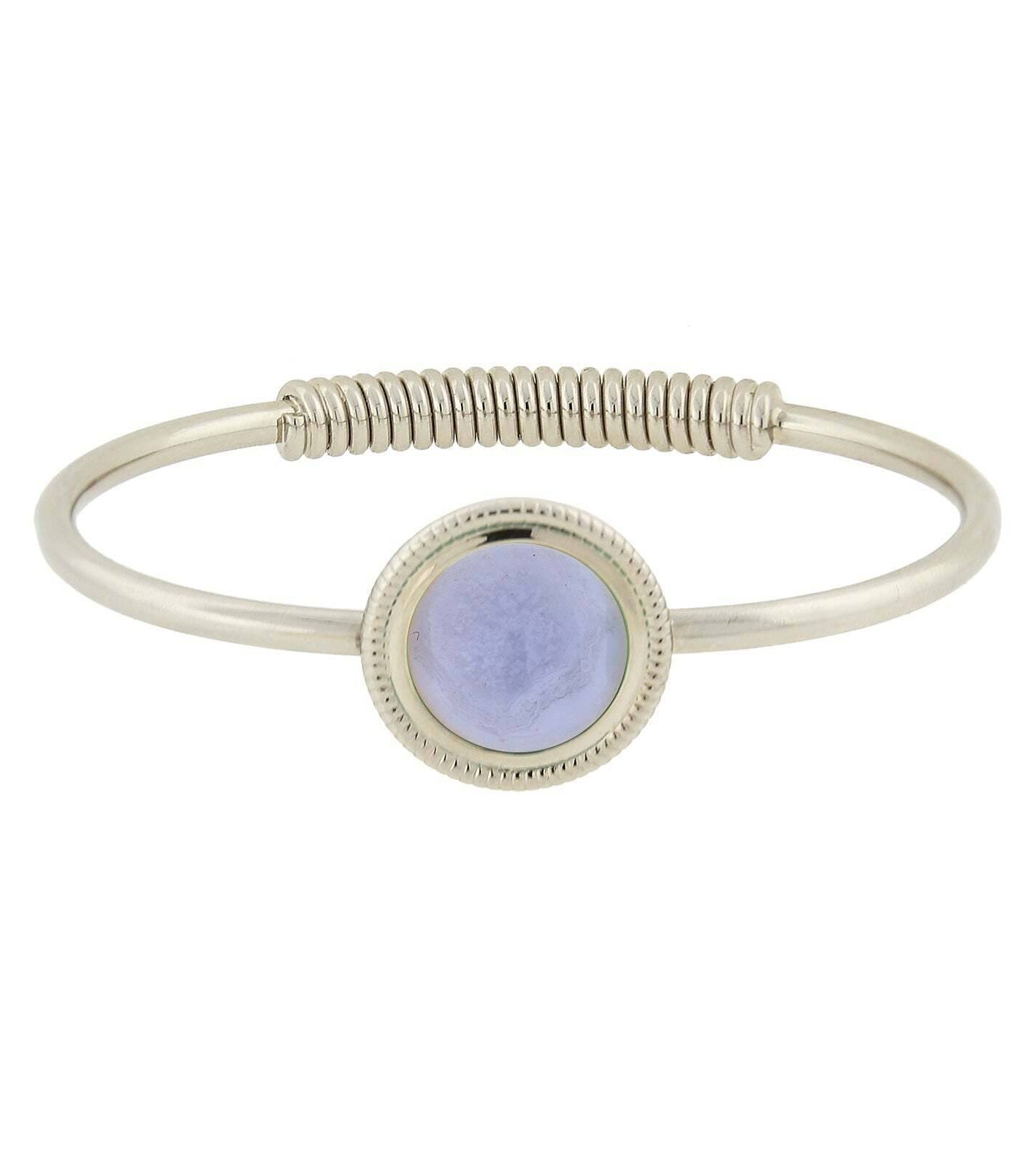 1928 Jewelry Gemstone Spring Hinge Bracelet