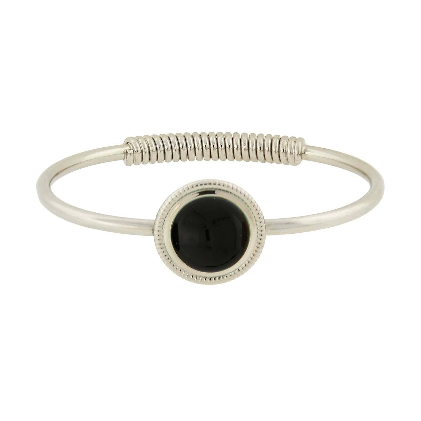 1928 Jewelry Gemstone Spring Hinge Bracelet