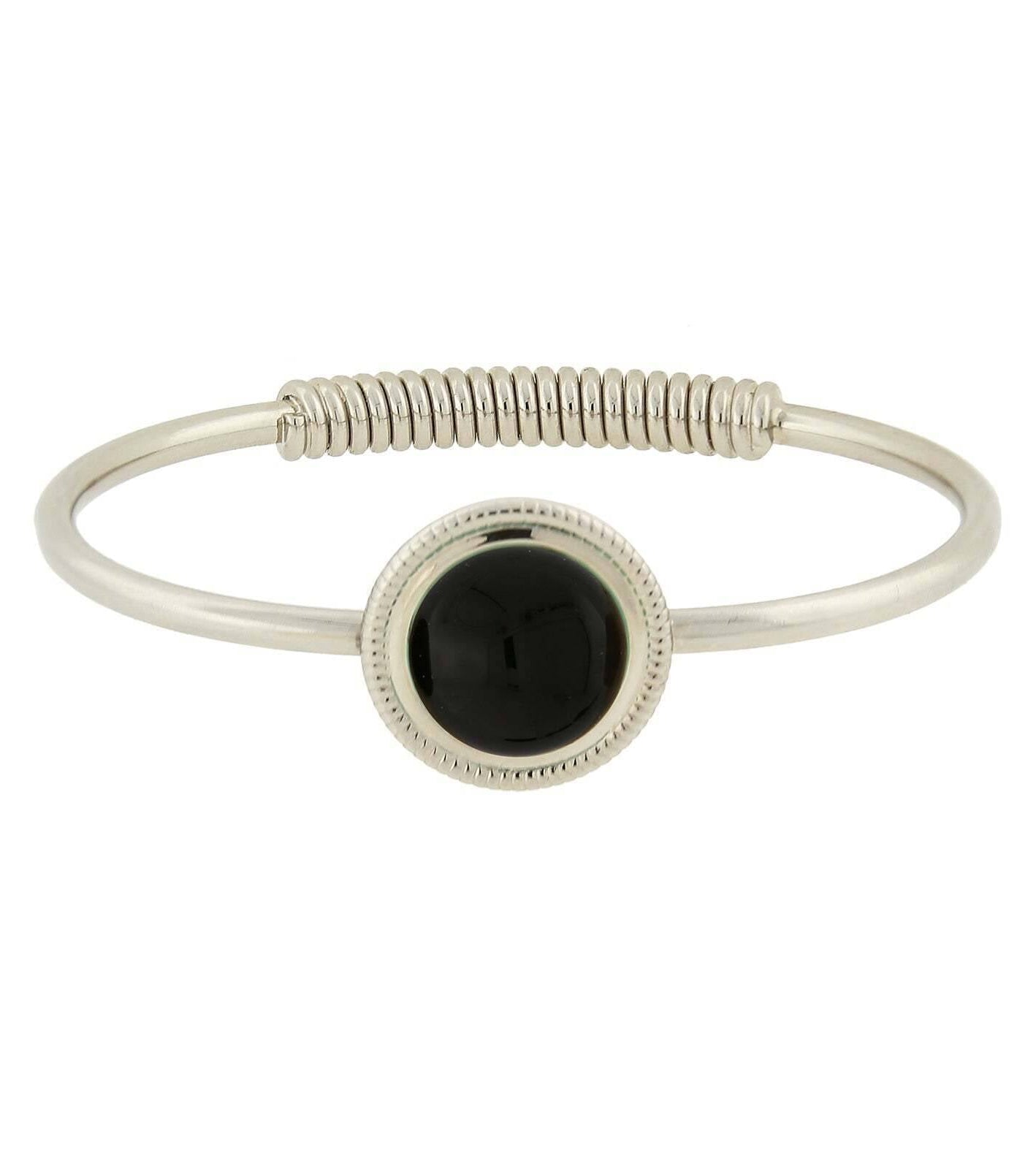 1928 Jewelry Gemstone Spring Hinge Bracelet