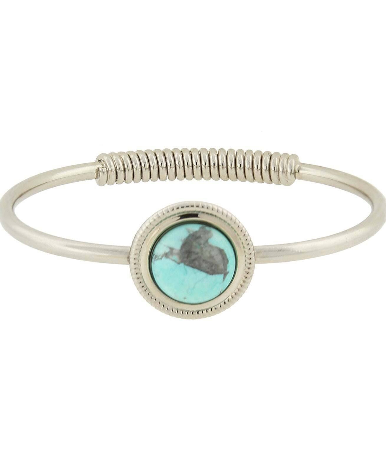 1928 Jewelry Gemstone Spring Hinge Bracelet