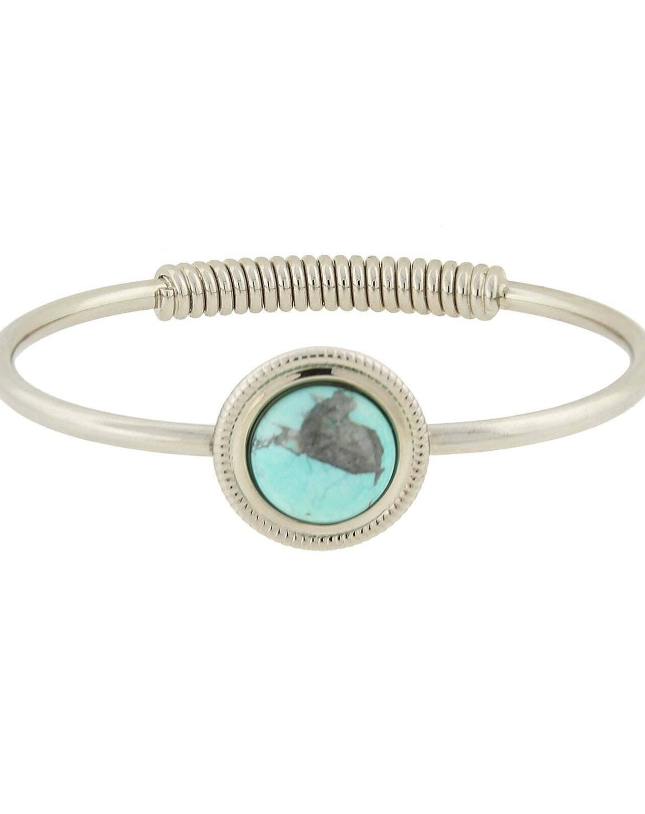 1928 Jewelry Gemstone Spring Hinge Bracelet