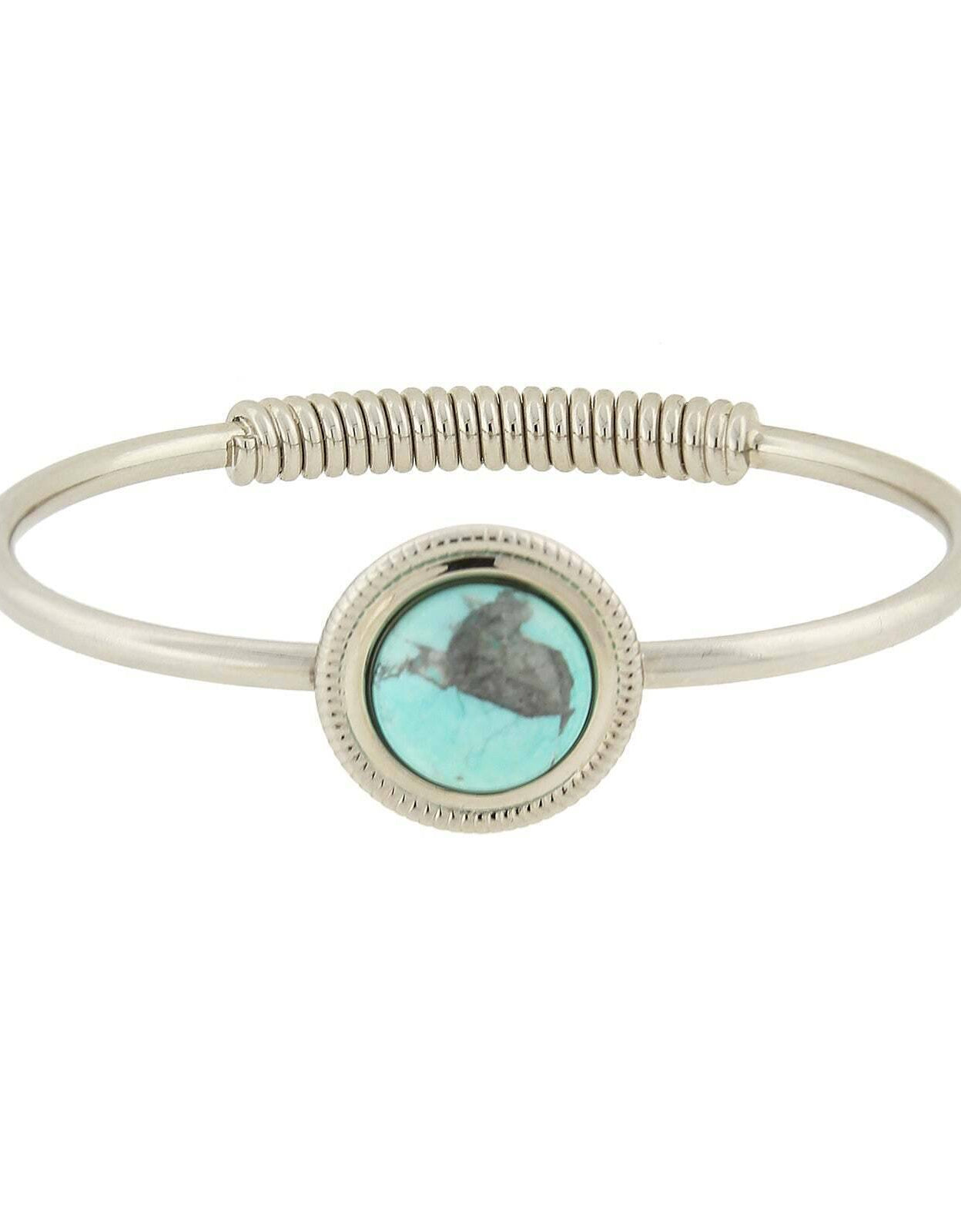 1928 Jewelry Gemstone Spring Hinge Bracelet