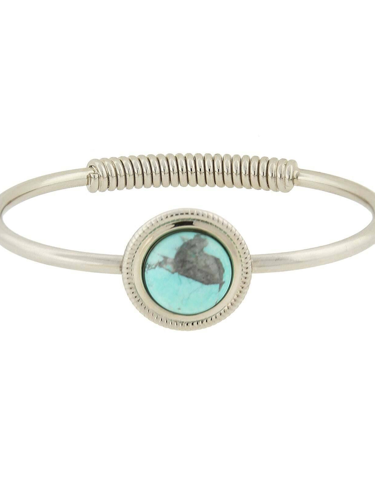 1928 Jewelry Gemstone Spring Hinge Bracelet