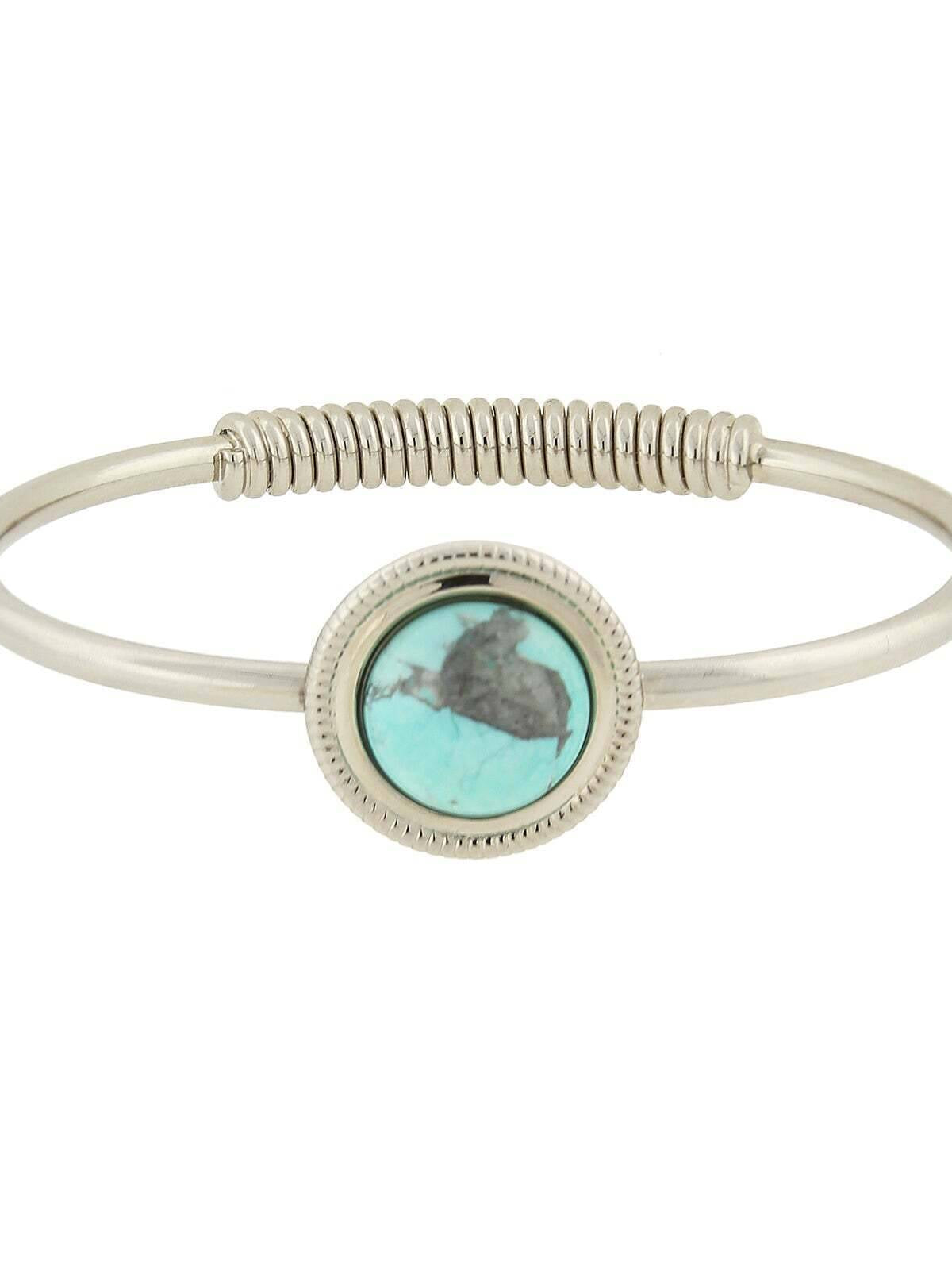 1928 Jewelry Gemstone Spring Hinge Bracelet