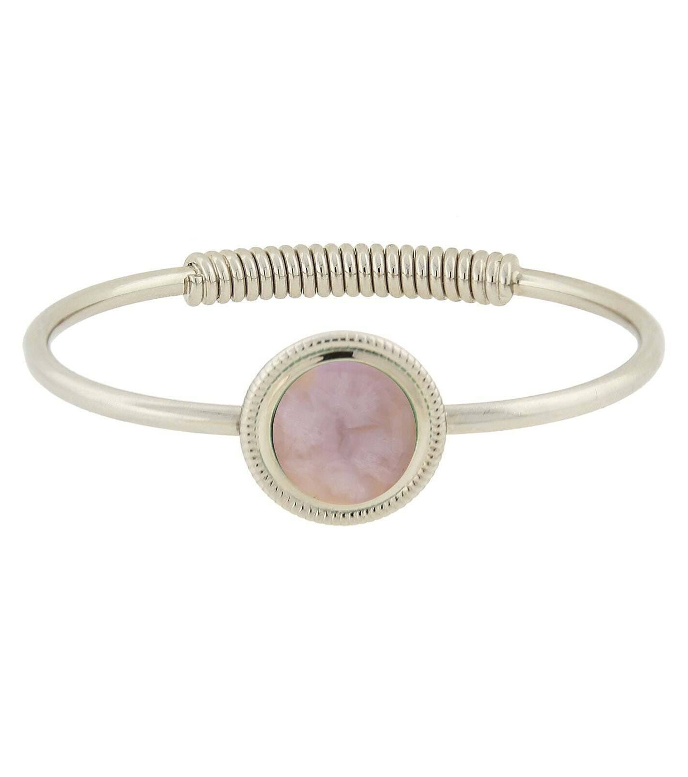 1928 Jewelry Gemstone Spring Hinge Bracelet