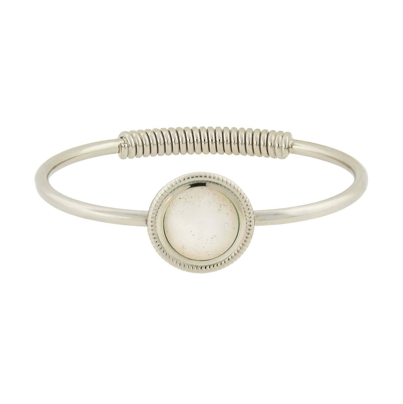 1928 Jewelry Gemstone Spring Hinge Bracelet