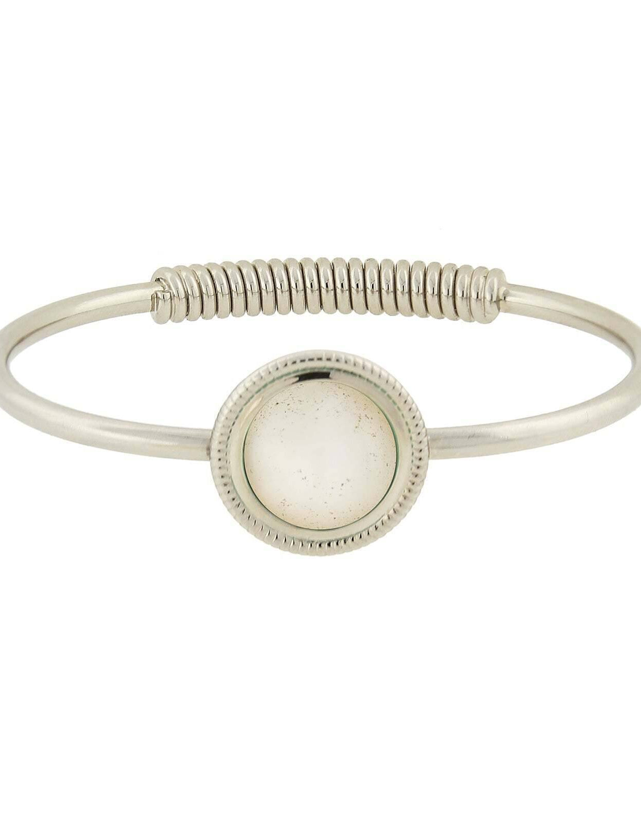 1928 Jewelry Gemstone Spring Hinge Bracelet