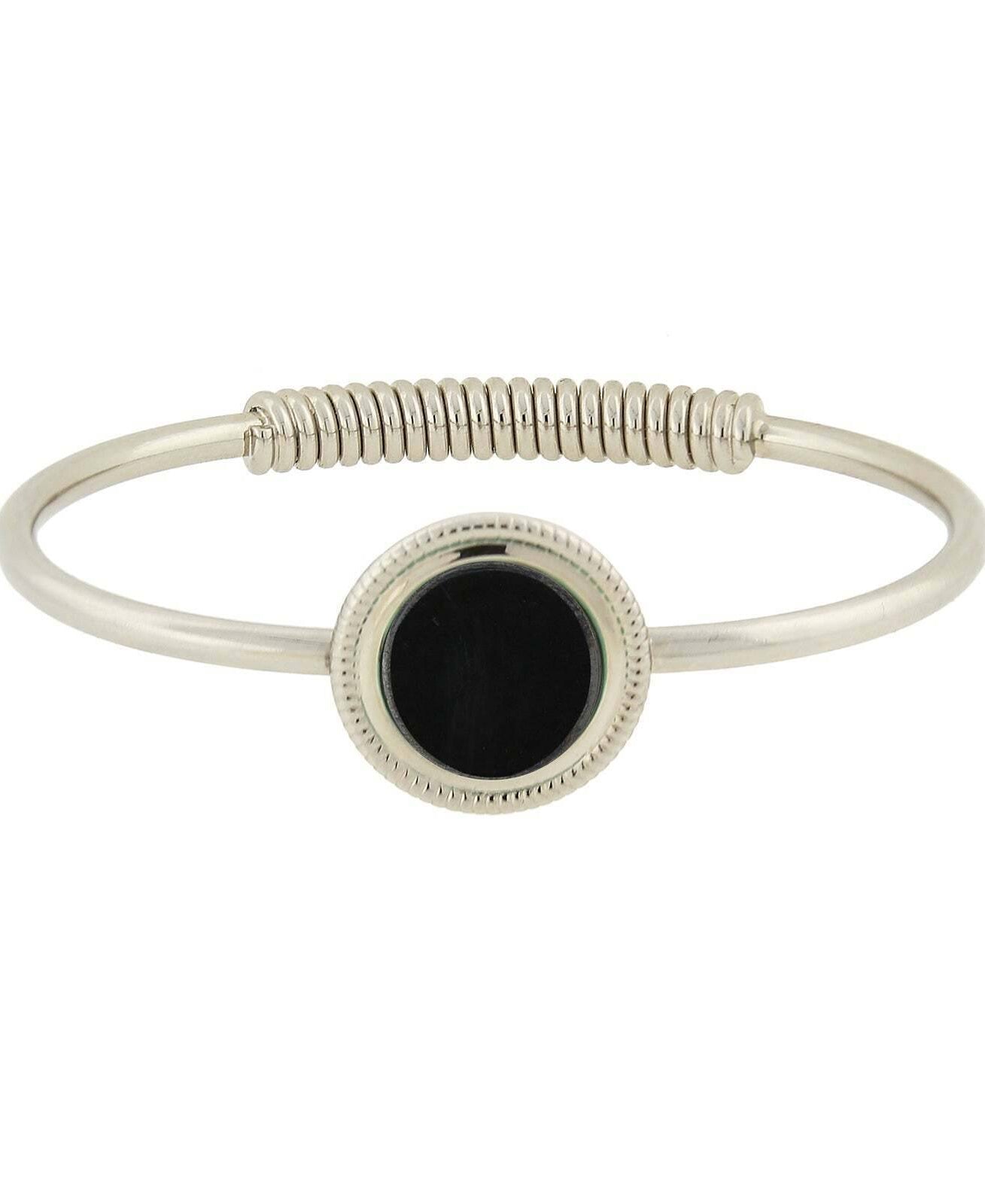 1928 Jewelry Gemstone Spring Hinge Bracelet