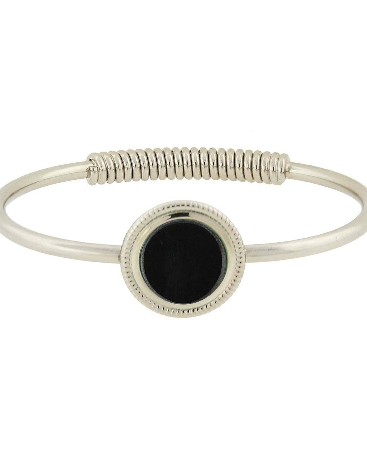 1928 Jewelry Gemstone Spring Hinge Bracelet