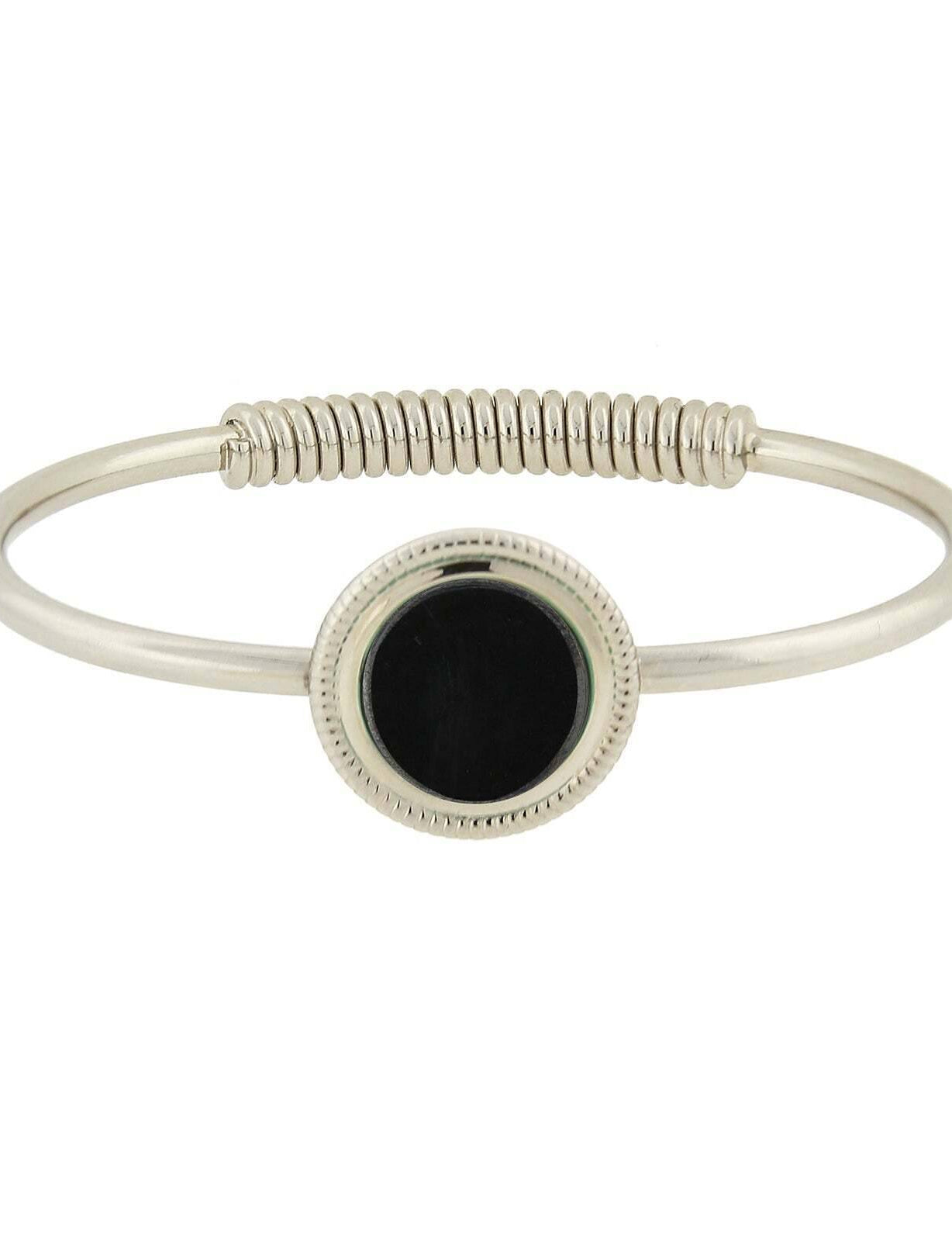 1928 Jewelry Gemstone Spring Hinge Bracelet