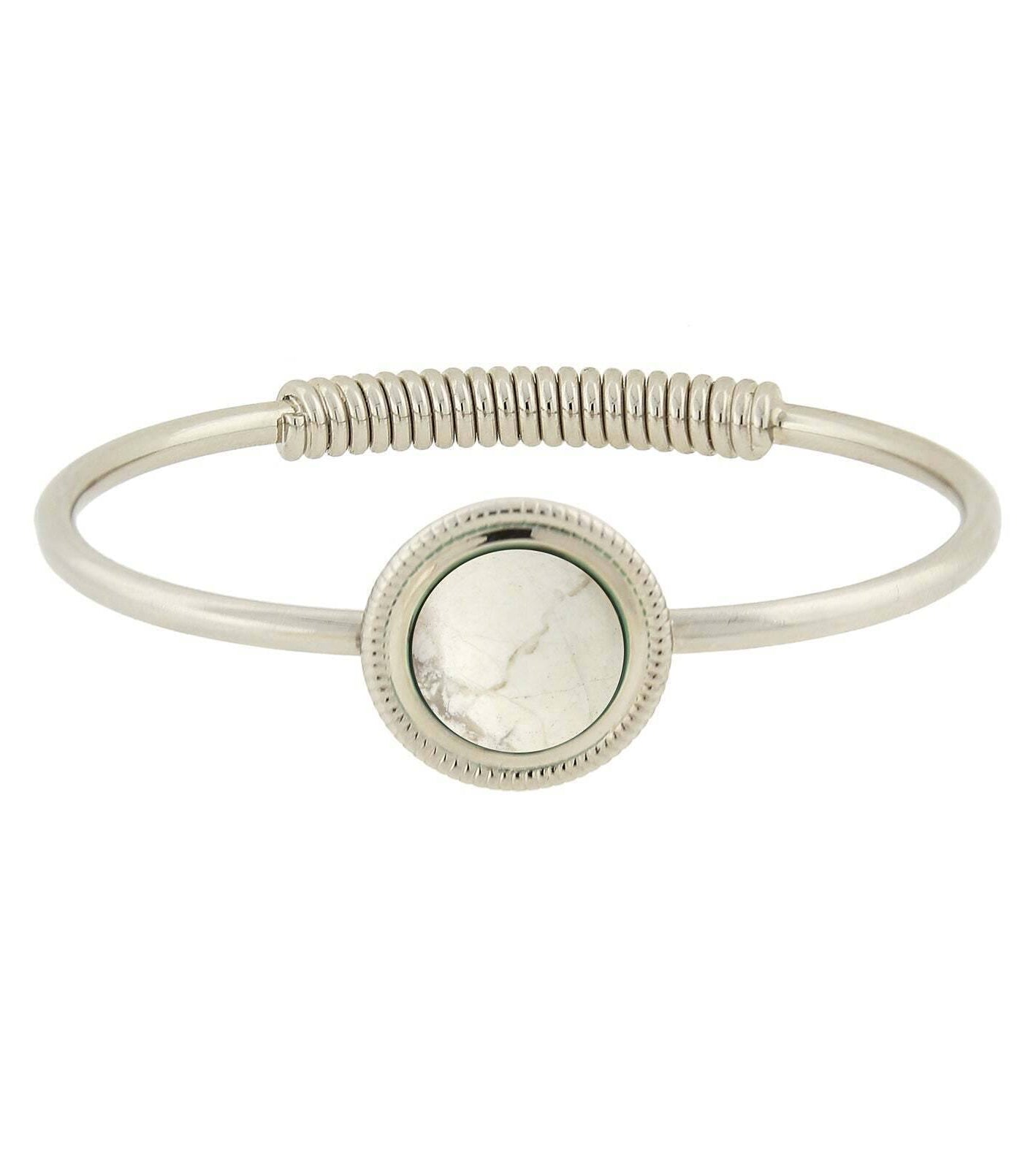 1928 Jewelry Gemstone Spring Hinge Bracelet