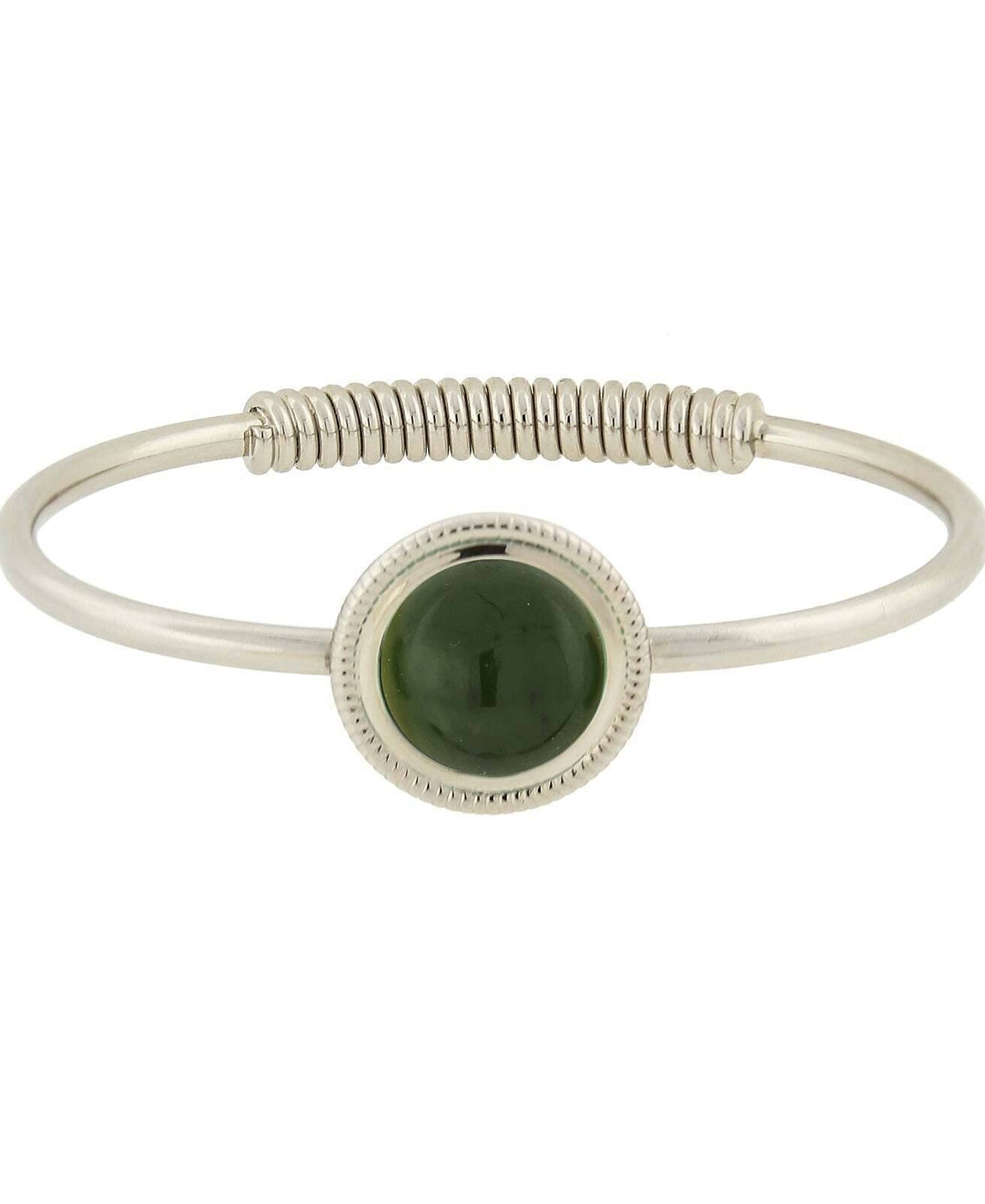 1928 Jewelry Gemstone Spring Hinge Bracelet