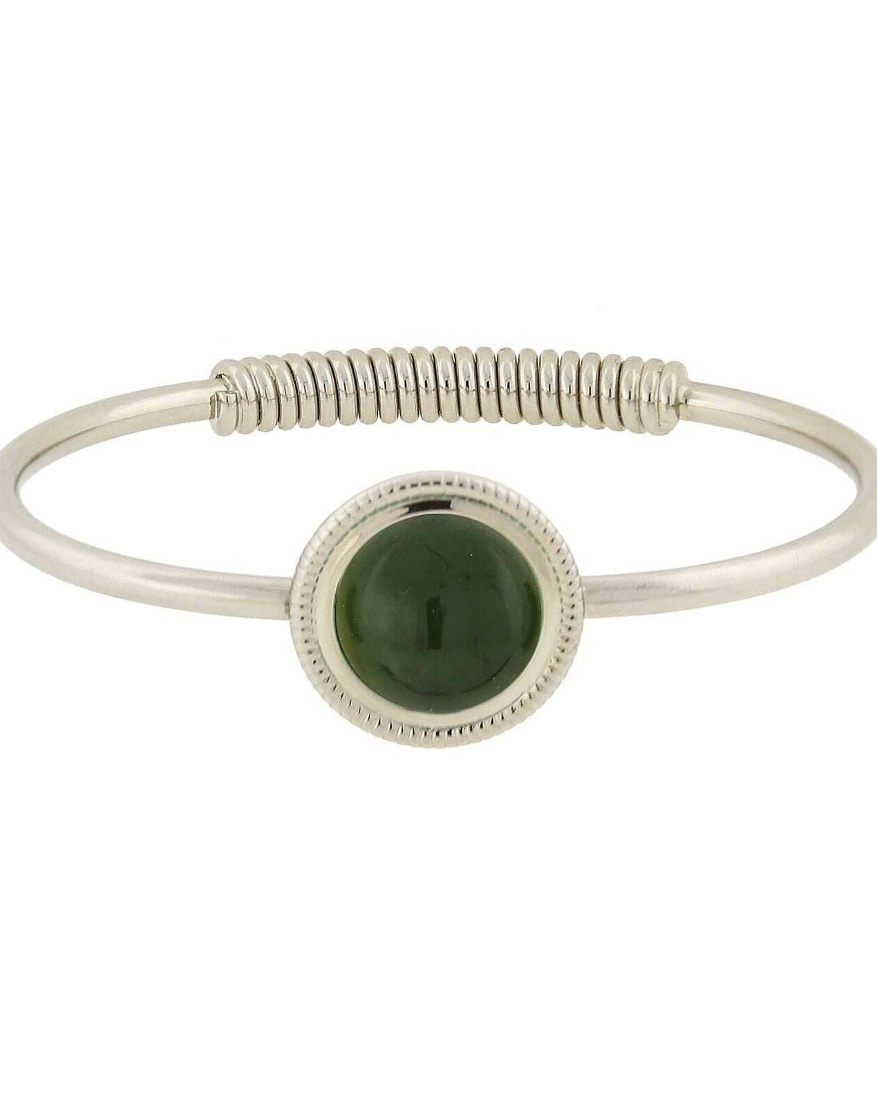 1928 Jewelry Gemstone Spring Hinge Bracelet