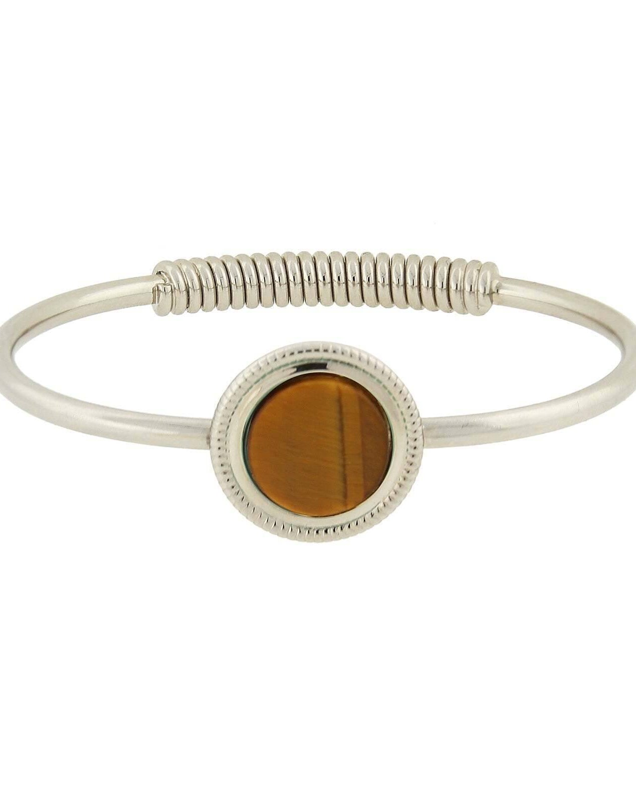 1928 Jewelry Gemstone Spring Hinge Bracelet