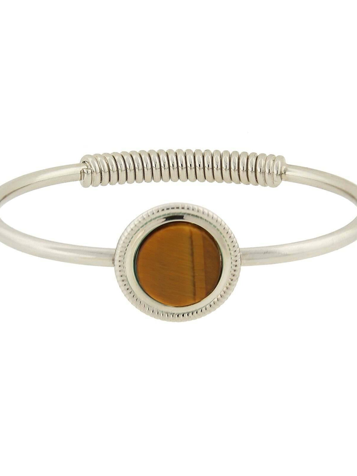 1928 Jewelry Gemstone Spring Hinge Bracelet